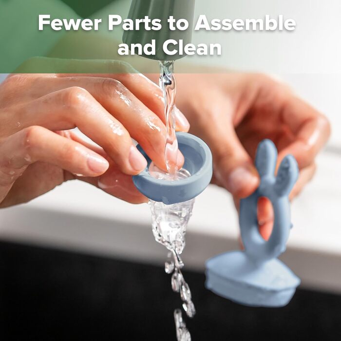 Годівниця для дитячого фруктового харчування Haakaa та міні-лоток для перекусів у морозильній камері, форми для морозива без бісфенолу А для безпечного самостійного годування немовлят, від 4 місяців (горохово-зелений) (небесно-блакитний)