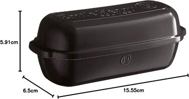 Керамічна форма для хліба в сільському стилі, червона, 39 x 16,5 x 15 см (вугілля, одинарна), 349503 -