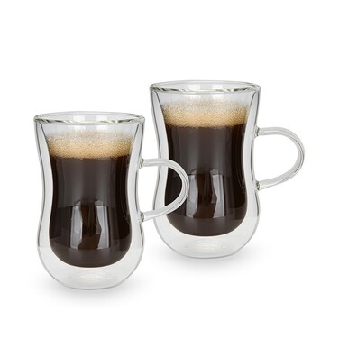 Набор из 2-х стаканов Fissman с двойными стенками 150 мл жаропрочное стекло (16496)