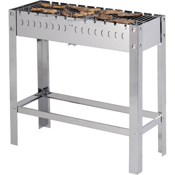 Професійний портативний мангал з 12 шампурами 31 x 81 x 80 см METRO Professional