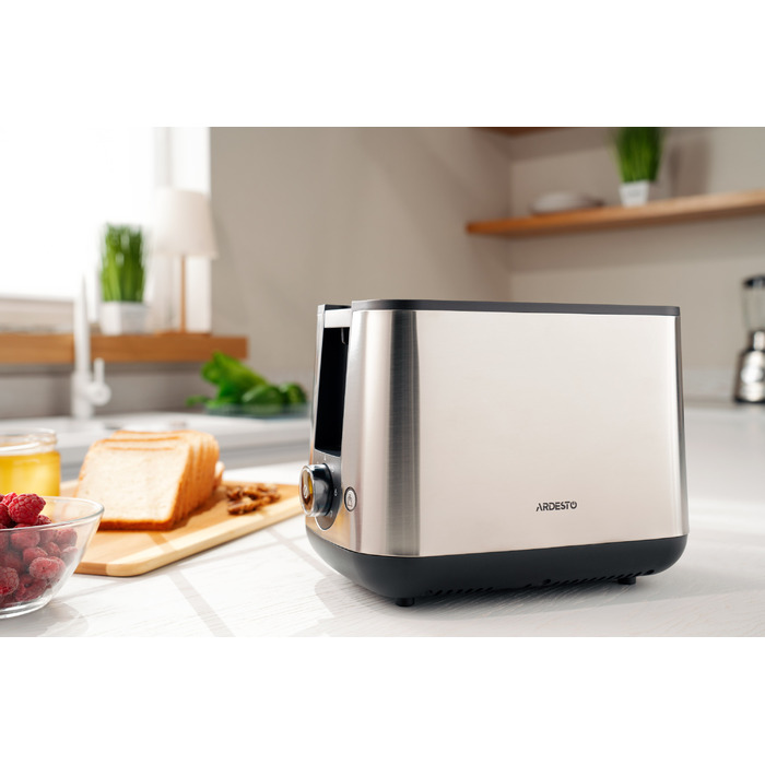 ARDESTO Тостер Steel Collection T-K200 800Вт, метал+пластик, сріблястий+чорний