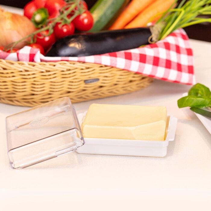 Маслянка Westmark - Ідеально підходить для сервірування та зберігання - Можна мити в посудомийній машині - Спеціальне полегшення для безпечного захоплення (традиційне, одинарне)