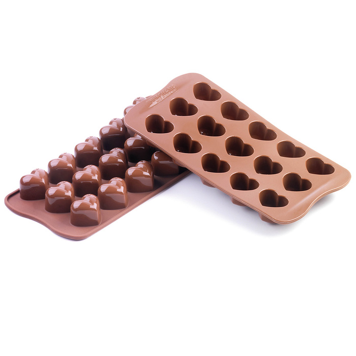 SCG01 Форма силіконова для шоколаду 'сердечко' 30х22х25 мм