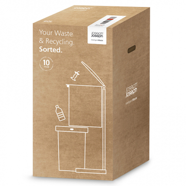 Контейнер для сміття з двома баками 60 л, білий Totem Pop Joseph Joseph