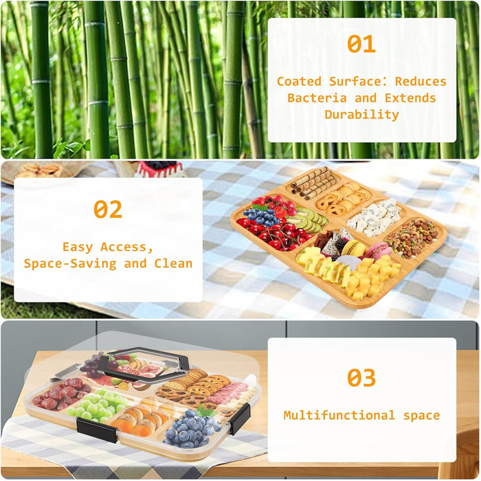 Контейнер для снеків з 6 відділеннями Clyfanesy