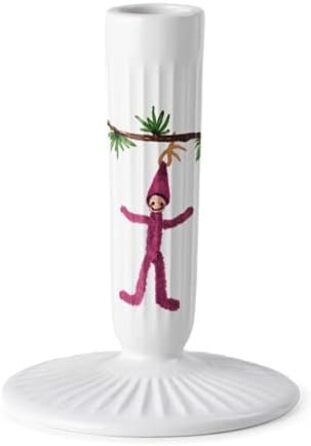 Подсвечник 12 см, белый с акварельным рисунком Christmas Hammershøi Kähler