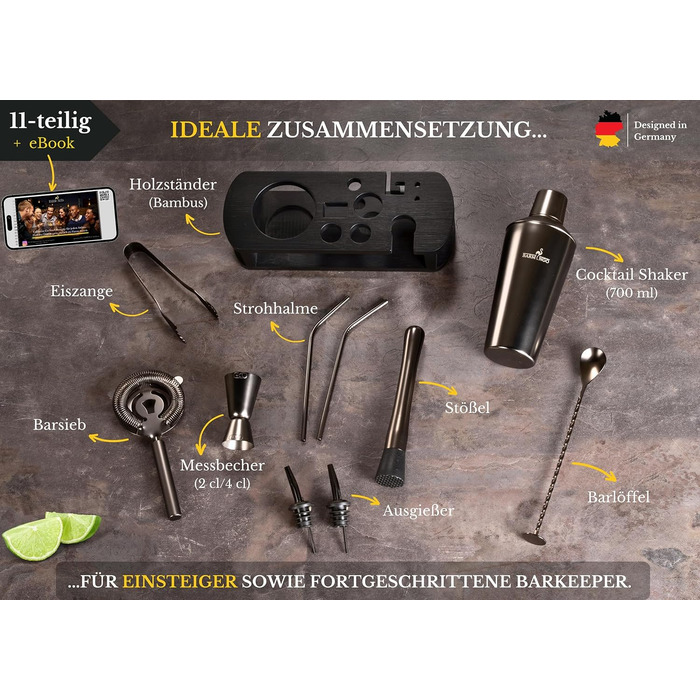 Коктейльний набір з нержавіючої сталі 700 мл BARMINGO