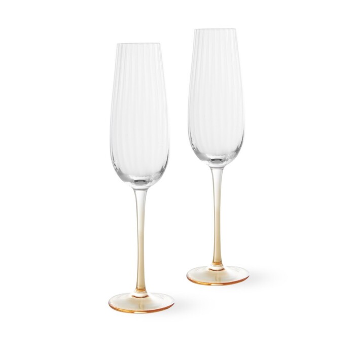 Набір з 2-х бокалів Fissman для шампанського 230 мл скло (19054)