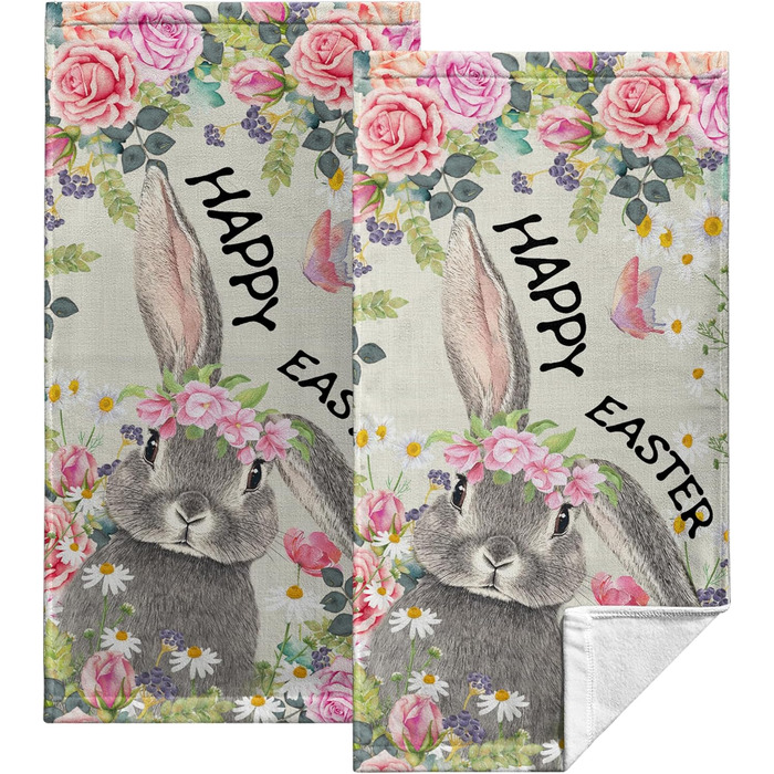 Різдвяні кухонні рушники Kwlegh, рушник для рук, різдвяна ялинка, цукерка-тростина, сніжинка, рушник для пальців, набір з 2 шт. , милий чоловічий банний рушник, високопоглинаючі рушники, 36 x (великодній-b)