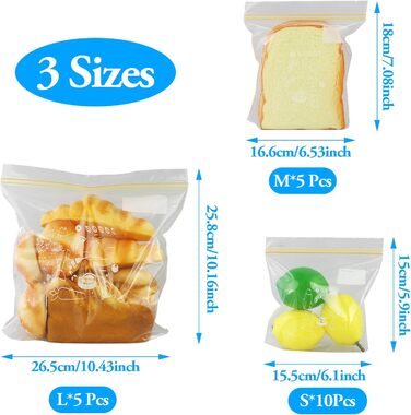 Вакуумные пакеты 20 пакетов 15 х 15,5/18 х 16,6/25,8 х 26,5 см JRSHIRLEYLTD