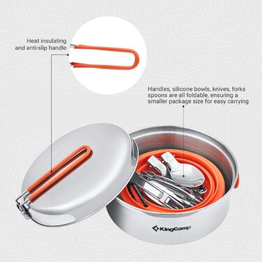Набір кемпінгового посуду 2-3 особи KingCamp