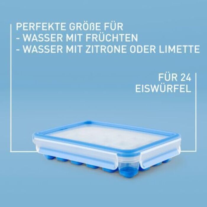 Набір контейнерів для зберігання продуктів EMSA Clip & Close, прямокутні, 5 x 0,8 л, коробки для зберігання, 100 герметичні, придатні для миття в посудомийній машині, морозильної камери та мікрохвильової печі, прозорі, сині, зроблені в Німеччині, N10307 (