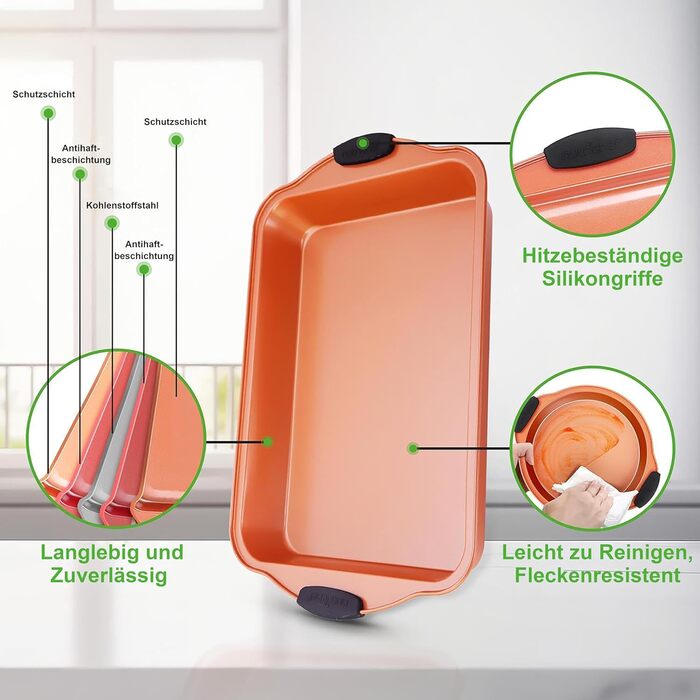 Набір форм для випікання із 8 предметів Nutrichef