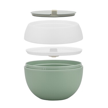 Ланч-бокс с двома відділенням круглий Fissman 15x12 см / 800 мл (6804)