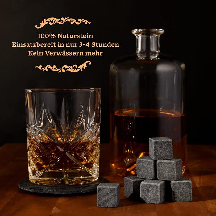 Набор из 9 камней для виски с щипцами GOURMEO