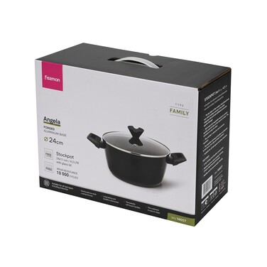 Каструля зі скляною кришкою 24 см 4,2 л ANGELA Fissman