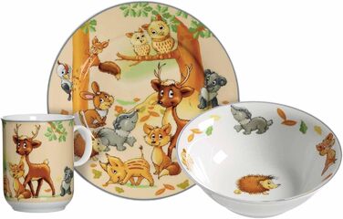 Набір дитячого посуду та столових приборів, 7 предметів Лісові тварини Ritzenhoff & Breker
