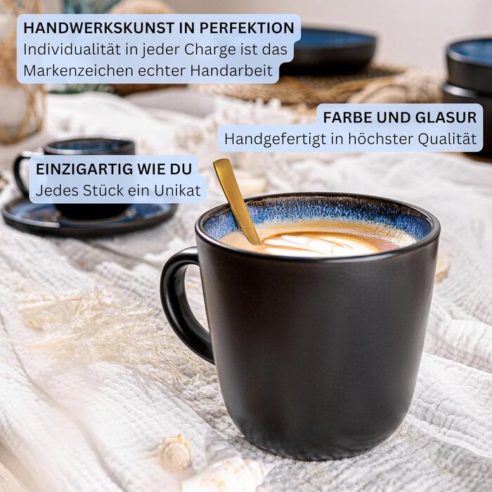 Кам&39яні миски для пасти, 6 предметів, набір мисок для пасти на 6 осіб, набір мисок, придатний для миття в посудомийній машині та мікрохвильовій печі, велика багатофункціональна миска темно-сірого кольору 750 мл VALUE COLLECTION (Aruba, комбінований набі