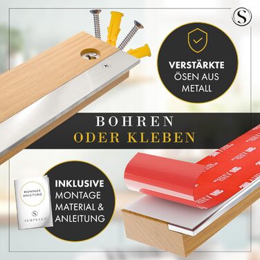 Магнітний тримач для ножів 40 см,  дуб Sempreza