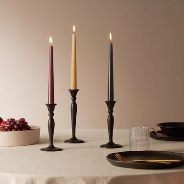 Набір з 16 конічних свічок 2,4 x 24,5 см, 2 упаковки по 8 шт, бордовий Essentials Bolsius