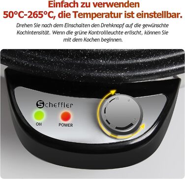 Блинница электрическая 50 см, с ручками Scheffler