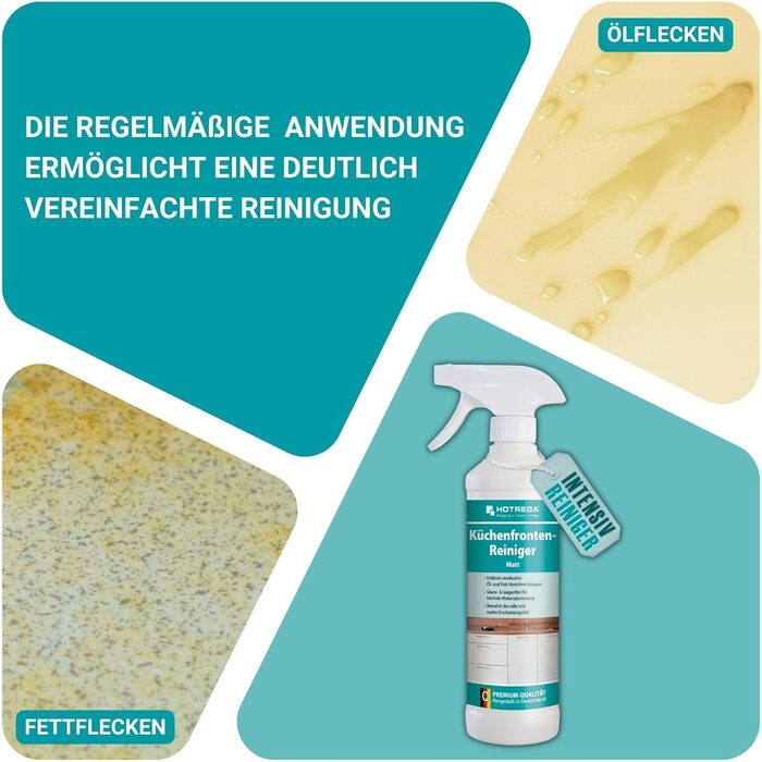 Засіб для чищення матових кухонних поверхонь 500 мл з серветкою з мікрофібри HOTREGA