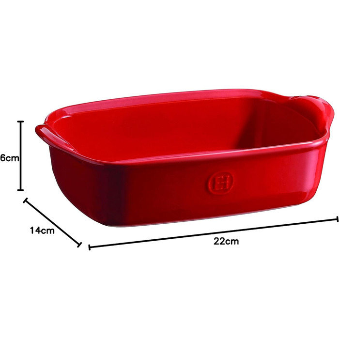 Маленькая форма для запекания 22 x 14,5 х 5,5 см, бордовая Emile Henry