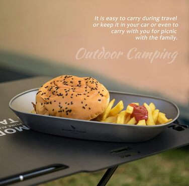 Титанова тарілка для кемпінгу iBasingo