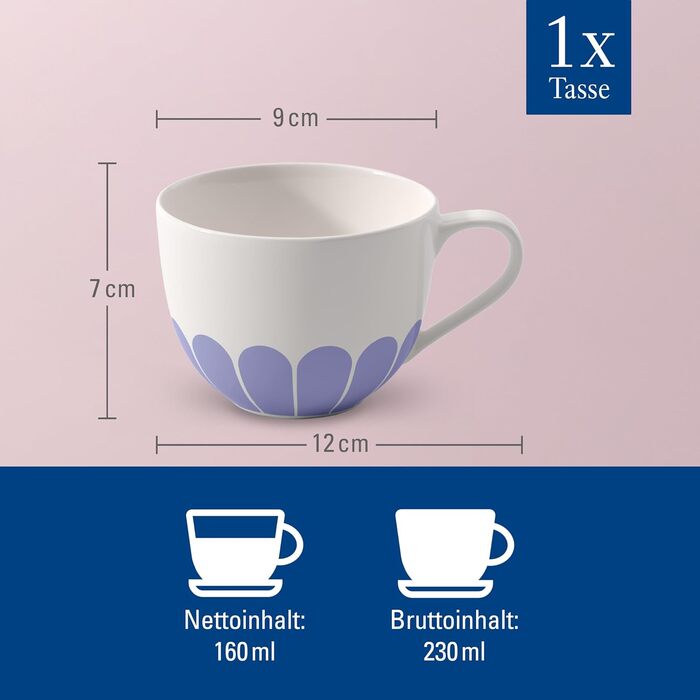 Чашка для кофе 160 мл, синий Fleur Villeroy & Boch