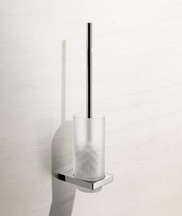 Набір йоржів для унітазу з кришталевого скла матового та хромованого металу, настінний, йоржик для унітазу з тримачем для ванної кімнати та гостьового туалету, видання 11 одномісне