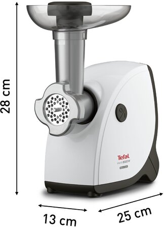 М'ясорубка 2000 Вт з насадкою для ковбас, пластик HV4 Tefal