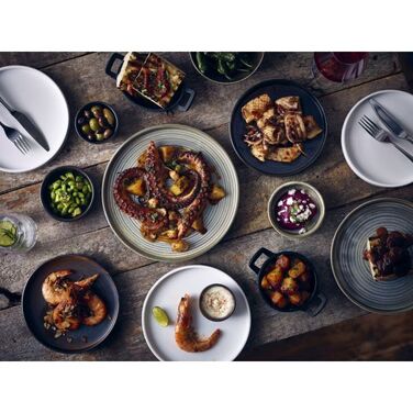 Тарілка презентаційна 25x2, 2 см з низьким вертикальним бортом, Terra Porcelain Matt Grey, GenWare