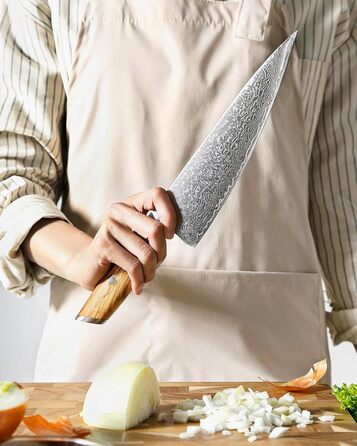 Кухарський ніж 21,2 см, дамаська сталь XINZUO