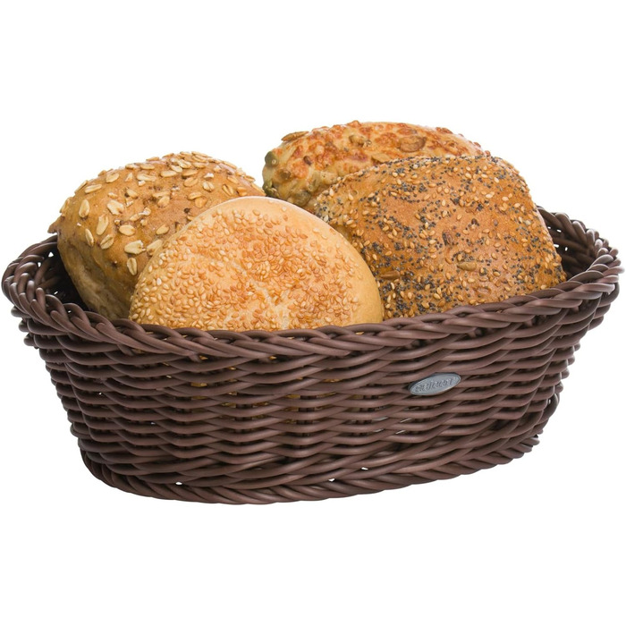 Багатоцільовий кошик, підходить для готелів і громадського харчування, овальний, приблизно 32 x 23 x 7 см, коричневий Saleen