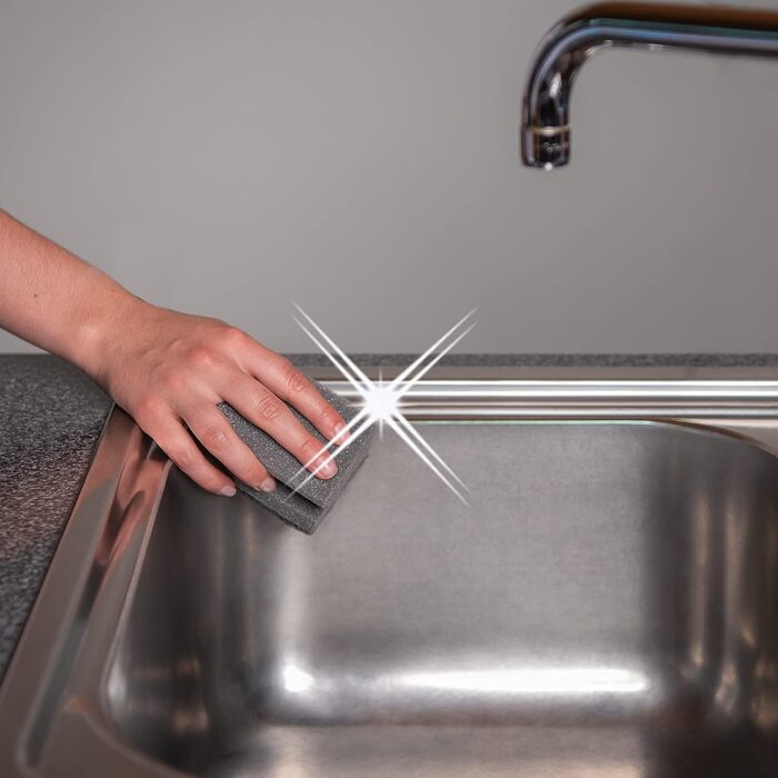 Губка для миття посуду, набір 10 предметів, сірий/чорний Sonty