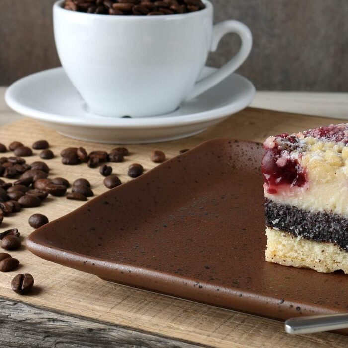 Арена Реактивна порцеляна на 4 особи (тарілка 27 х 16 см, коричнева)