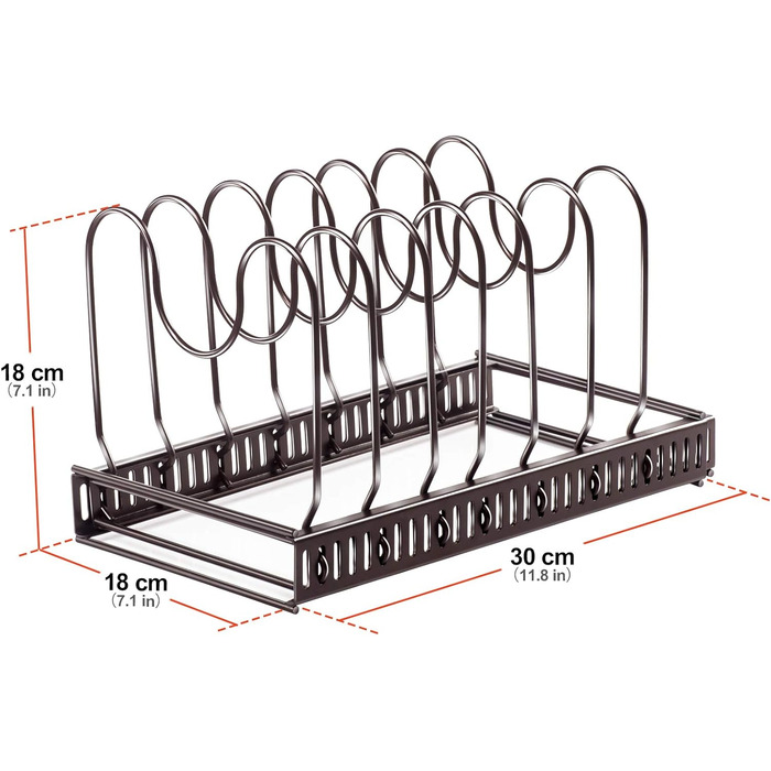 Держатель крышки кастрюли с 8 регулируемыми отделениями Masthome