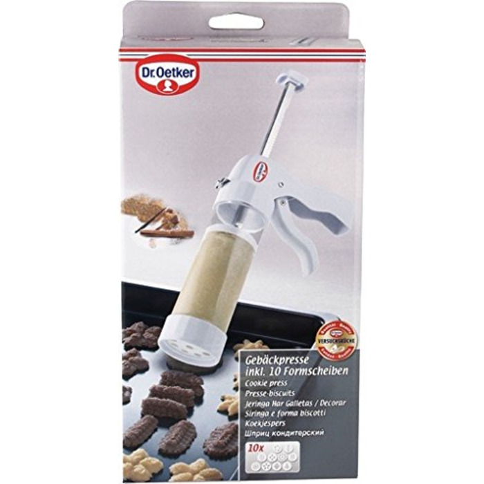 Кондитерский пресс с насадками - дисками для печенья Back - Helfer Dr. Oetker