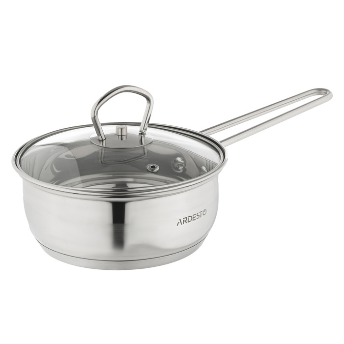 ARDESTO Gemini Bari Ведро, стеклянная крышка, 0,8 л, нержавеющая сталь