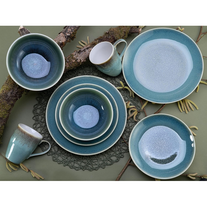 Набір посуду на 2 персони, 8 предметів, зелений Caldera Creatable