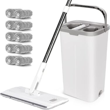 Набір швабри з відром 140 см білий MASTERTOP