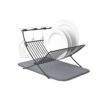 Підставка для посуду 50,8 x 36,8 x 29,8 см темно-сіра Xdry Abtropfgestell Umbra