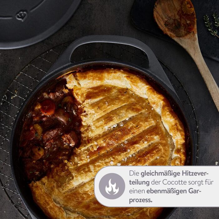 Кокотниця з кришкою 24 см, сірий Springlane Kitchen