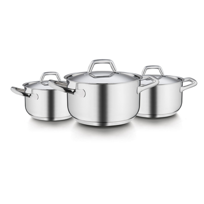 Наборы кастрюль с крышками 6 предметов Chef Line BARAZZONI