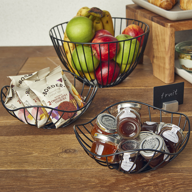 Корзина 20*8 см, черная, металлическая, Lotus Leaf, GenWare