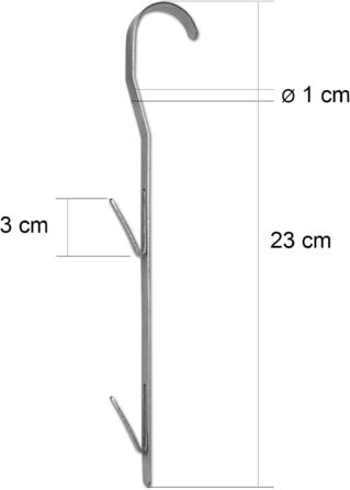 Набір гачків для коптильні 10 шт 23 см A&N