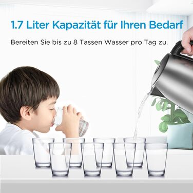 Чайник Midea из нержавеющей стали с настройкой температуры, 1,5 литра, 2200 Вт, чайник белый, чайник с индикацией температуры и функциями безопасности, без бисфенола А (без настройки температуры)