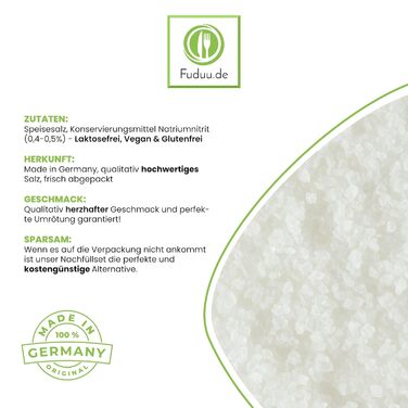 Дрібнозерниста сіль для копчення з нітриту натрію 750 г Fuduu.de