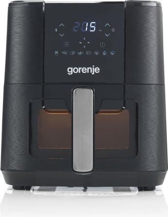 Gorenje Мультипечь 1350Вт, чаша-5.4л, сенсорное управл., 8 авто. программ, пластик+металл, черный