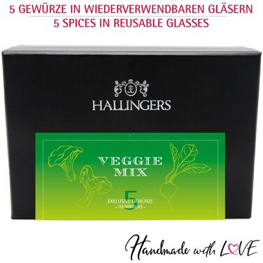 Класичний набір спецій Hallingers - 1 - Подарунковий набір спецій ручної роботи, 12 спецій з усього світу (Набір) - Літній подарунок та ідеальний подарунок для барбекю Подарунок для нової домівки &quotВітаємо дружбу&quot Класичні спеції., 12 спецій (73603